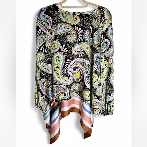 Coco Bianco Multicolor Paisley Blouse - Picture 1 of 7